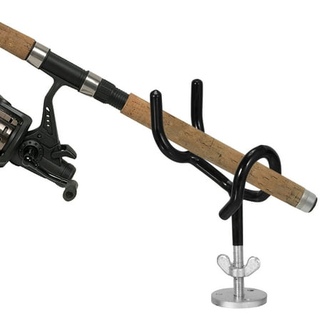 Worgeous 2Pcs Rod Holder Wire Form Fish Rod Holder with Mounting Base (Black)