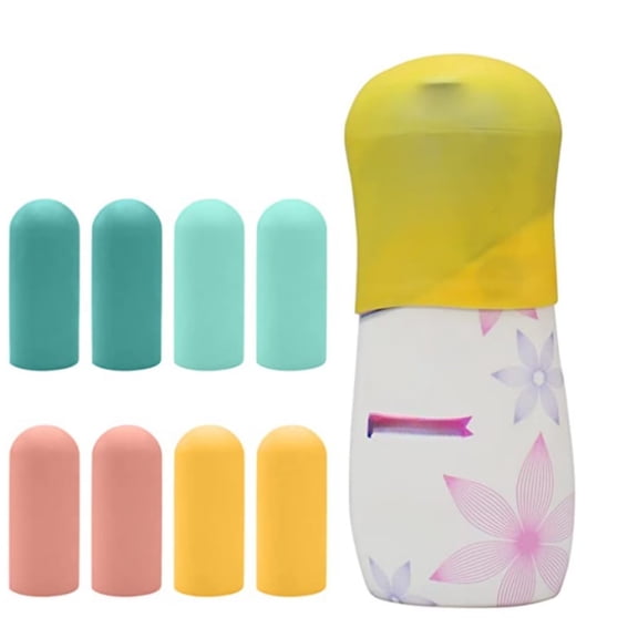 JIAYUEZHAO Silicone Bottle Covers Elastic Leak Proof Travel Size 8 Pack