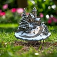 thumbnail image 5 of ZCSKFIN Christmas Village Themed Acrylic Flower Pot Decoration, Outdoor Patio and Garden Decoration with Holiday Designs, Planter Decoration for Seasonal Yard and Porch Displays​​, 5 of 8