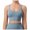 Blue, variant on Aura Lane Women’s Ribbed Crisscross Back Yoga Sports Bra – Racerback Medium Impact Fitness Bra with Strappy Design for Running & Gym Black M