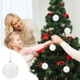 thumbnail image 1 of Fiudx Adornos para Árbol de Navidad, Elegantes Bolas de Espuma con Recubrimiento En Polvo Azul y Blanco, Decoración Navideña Versátil, Perfectos para Árboles y Coronas, Ligeros (8 Cm), Ideales para F, 1 of 6
