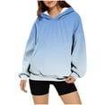 thumbnail image 4 of Ombre Hooded for Womens Fall Fashion Oversized Sweatshirts Cute Y2K Hoodies Pullover Sweaters Juniors Girls Loose Fit Comfy Hoodie Jacket Going Out Workout Hoody Sweatshirt with Pockets, 4 of 7