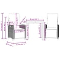 thumbnail image 4 of vidaXL 3 Piece Garden Dining Set with Cushions Grey Poly Rattan, 4 of 5