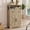 Natural, variant on Farmhouse Storage Cabinet with Barn Doors and Shelves, Farmhouse Kitchen Pantry, Small Tall Coffee Bar Cabinet with Storage, Hutch Cupboard for Bathroom, Laundry, Living Room,White