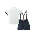 thumbnail image 2 of CARETOO Toddler Boys Outfits Formal 95% Cotton Clothes Set Suspender Pants Bowtie Party 3Pcs 1-5T, 2 of 15