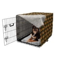 thumbnail image 2 of Cartoon Dog Crate Cover, Continuous Bee Pattern Striped Design Winged Creature Funny Pattern, Easy to Use Pet Kennel Cover Small Dogs Puppies Kittens, 7 Sizes, Dark Cocoa and Multicolor, by Ambesonne, 2 of 6