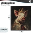 thumbnail image 4 of Stupell Industries Traditional Royal Swine Portrait Black Framed Giclee Art, 16 x 20, by Svetlana Aleynikova, 4 of 8