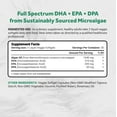 thumbnail image 3 of Naturalis【520mg Per Softgel】Vegan Omega 3 DHA, EPA & DPA from Algae | Vegan Society Certified, Sustainably Sourced, True Full Spectrum | 120 Veggie Softgels (Carrageenan Free), 3 of 8