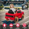 thumbnail image 6 of Licensed Ford Raptor F150 12V Kids Electric Car Ride On Toy, Battery Powered Ride on Truck with Remote Control, Lights, Music, 3 Speeds, 4 Wheel Suspension Ride on Car for 3-5 Year Boys Girls, Red, 6 of 9