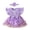 Purple, variant on Zanarzt Newborn Baby Girl Clothes Baby Girl Bow Print Sleeveless Romper Skirt Bodysuit Headbands Set Blue,12-18 Months