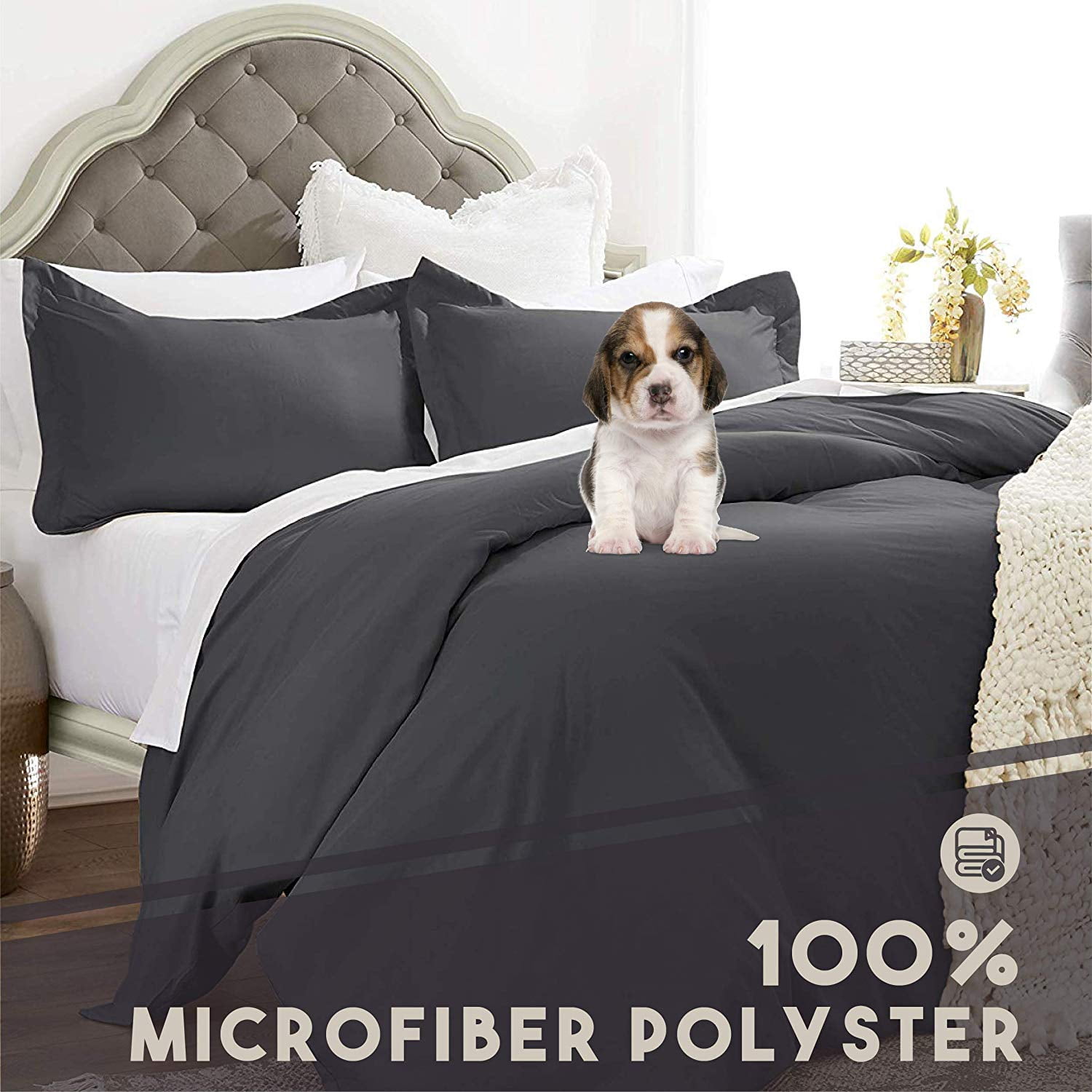 King/California King Size Duvet cover Set3 Piece 1800 thread count