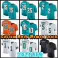 thumbnail image 2 of 17 Jaylen Waddle 1 Tua Tagovailoa Football Jersey 13 Dan Marino Tyreek Hill Miami''Dolphins''Jeff Wilson Jr. Jalen Ramsey Braxton Berrios Jaelan Phillips Jevon Holland, 2 of 7