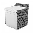 thumbnail image 2 of Aztec Washer Cover, Monochrome Style Aboriginal Horizontal Motifs in Tribal and Cultural Feels, Washroom Decor with Dust Protection, 29" x 28" x 40", Charcoal Grey White, by Ambesonne, 2 of 3
