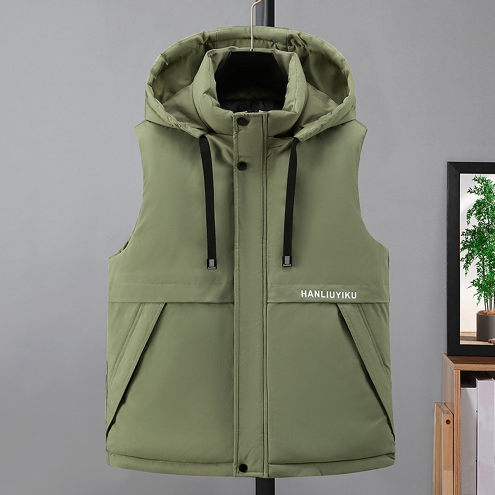 ZACPNCV Mens Lightweight Softshell Vest Windproof Sleeveless Jacket Zip Up Fleece Lined Vest Outerwear for Golf Running
