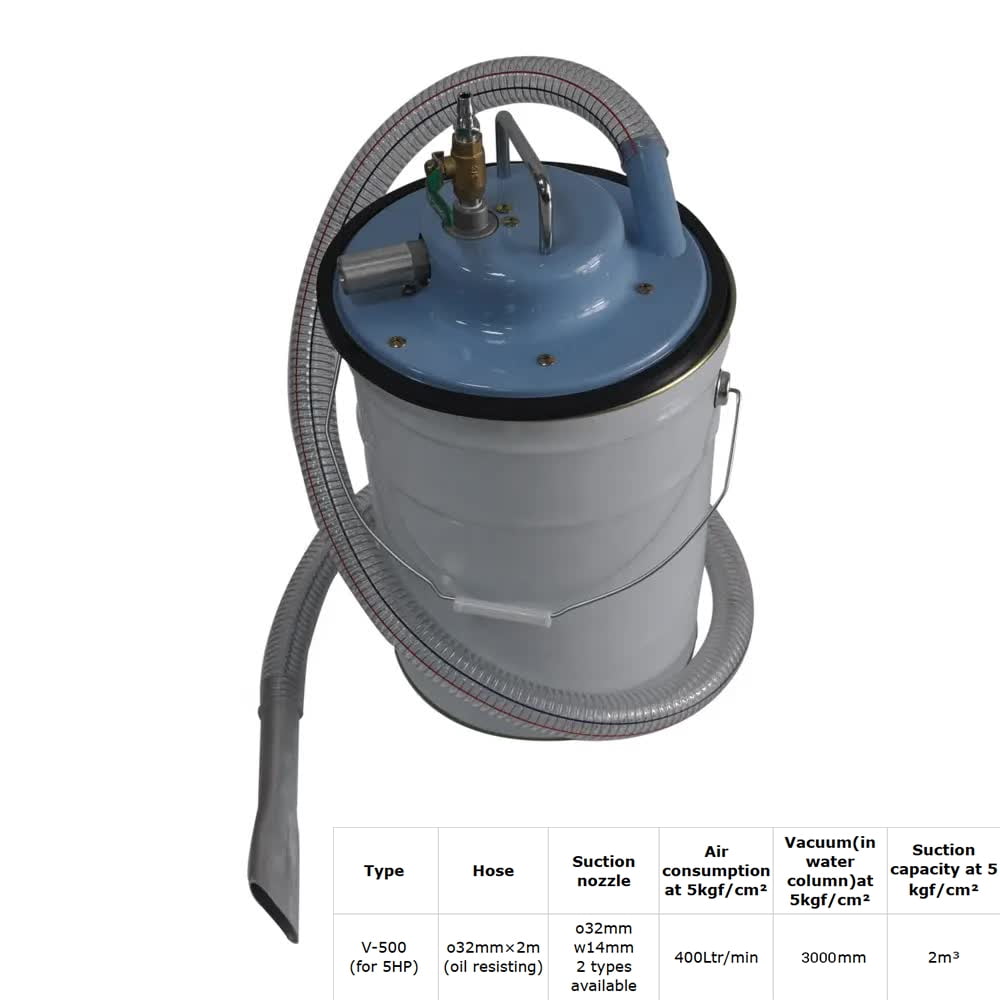 Pneumatic Vacuum Cleaner V-500 (for 5 HP) Without Bucket