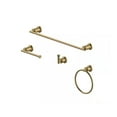 thumbnail image 2 of Glacier Bay Oswell 4-Piece Bath Hardware Set with 24 in. Towel Bar, TP Holder, Towel Ring and Robe Hook in Matte Gold, 2 of 7