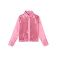 thumbnail image 3 of Yruioon Kids Boys Glittery Sequined Hip Hop Jazz Dance Shirts Performance Costume Spread Collar Tops Pink 4-5, 3 of 6