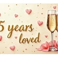 thumbnail image 5 of LUUFILx 65th Anniversary Celebration Backdrop Party Decoration Champagne Glasses Heart Background Banner for Romantic Event Ideal Photo Booth Decors, 5 of 9