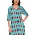thumbnail image 3 of Moomaya V Neck Kurta With Loose Palazzo Set For Women Printed Ethnic Clothing, 3 of 6