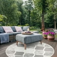 thumbnail image 3 of Leick Home 596585 Laurus Quatrefoil Indoor Outdoor Area Rug Round 5'3", 3 of 18