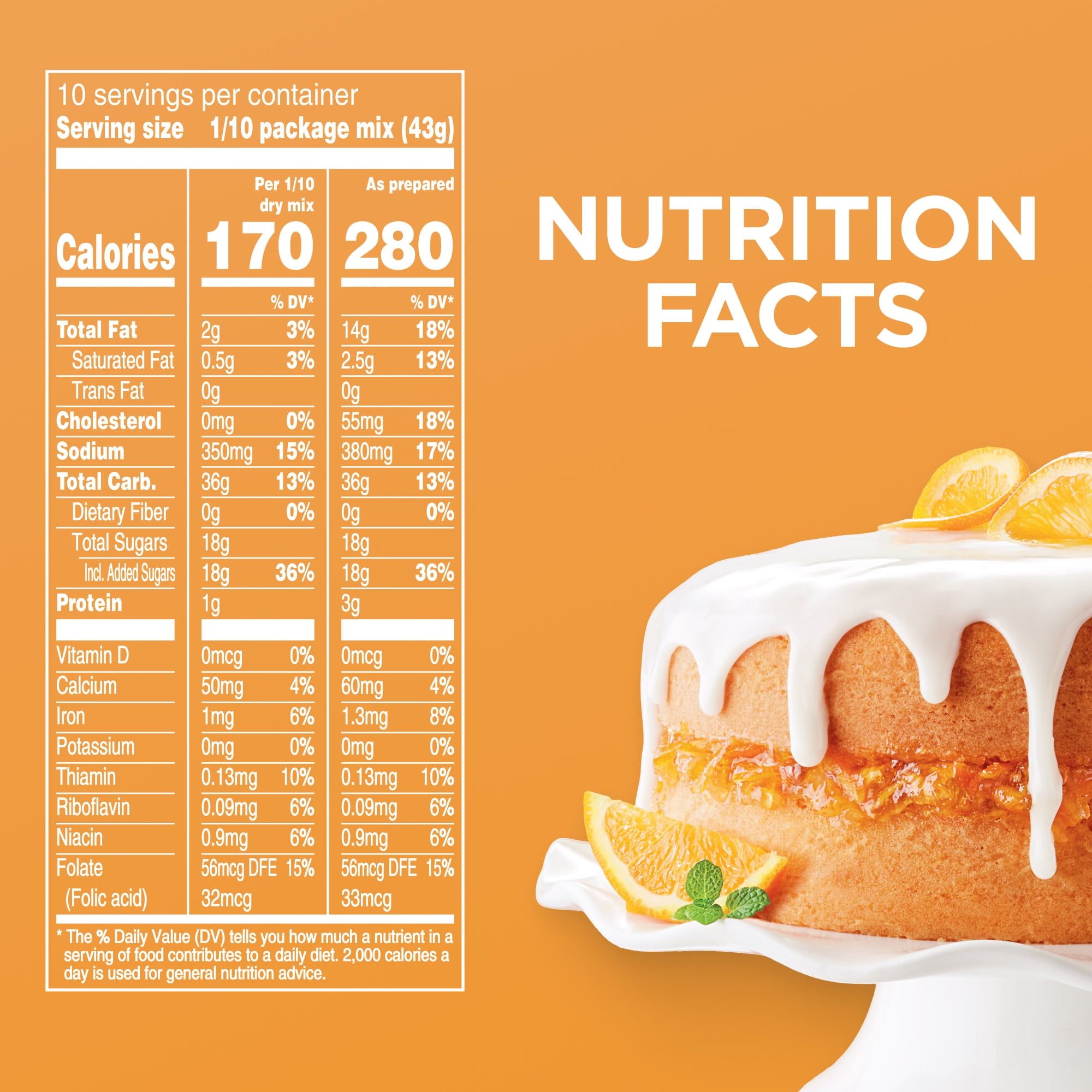 Duncan Hines Signature Perfectly Moist Orange Supreme Cake Mix, 15.25 oz.