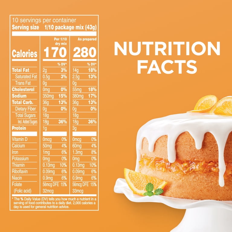 Duncan Hines Orange Supreme Perfectly Moist Cake Mix, 15.25 oz Box