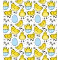 thumbnail image 3 of Farm Animal Duvet Cover Set, Chick and Cracked Easter Egg with Daisy Motifs and Small Dots, Decorative 3 Piece Bedding Set with 2 Pillow Shams, King Size, Yellow Pale Blue White, by Ambesonne, 3 of 3
