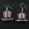 thumbnail image 4 of BNNG USA Flag Post Stud Earrings for Women, 4th of July Earrings for Women USA Flag America Independence Day Patriotic Earrings Rainbow Earrings Gifts Jewelry July 4 Independence Day Earrings, 4 of 4