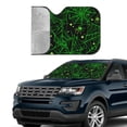 thumbnail image 3 of Kdxio Green Bright Web with Spiders Print Front Windshield Sun Shade,Folding Auto Sunshade for Car Truck SUV-Medium, 3 of 7