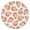 Peach, variant on Hawaiian Tropical Island Round Tablecloth Elastic Edge, Spill-Proof & Scratch-Resistant for Beach Picnics & Parties