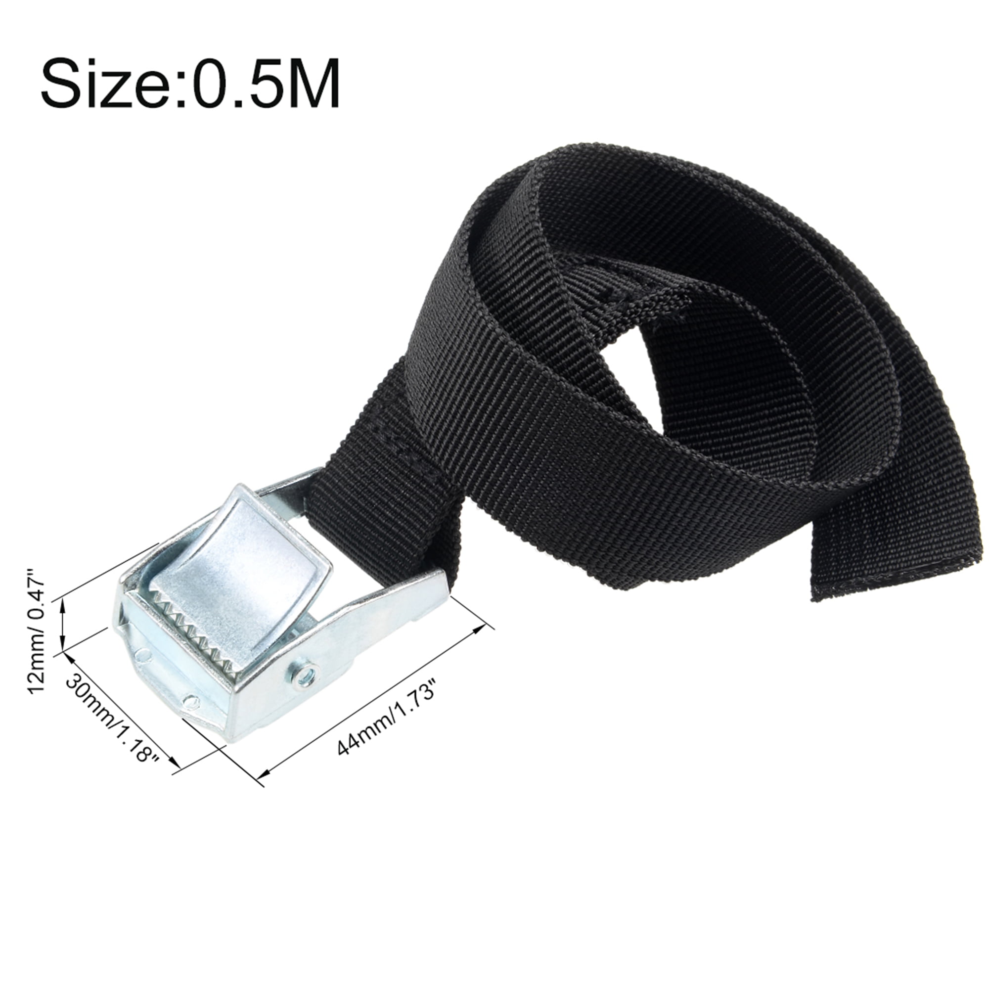 4Pcs Black uxcell 5M x 25mm Lashing Strap Cargo Tie Down Straps Cam Lock Buckle Up to 250Kg 