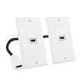 thumbnail image 1 of Cable HDMI Wall Plate Matters, paquete de 2 unidades, 1 puerto, 8K, blanco, 1 of 8