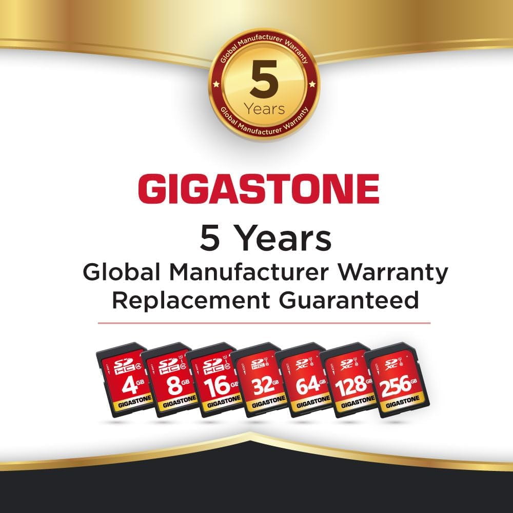 GIGASTONE 32GB SD Card 2-Pack UHS-I U1 Class 10 SDHC Memory Card High-Speed Full HD Video Compatible with Canon Digital Camera, SPYPOINT TACTACAM WOSPORTS Trail Camera, with 2 mini Cases