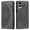 Grey, variant on For Samsung Galaxy S25 Edge 5G 6.7" Totem Embossed Strong Magnetic Attachment/Closure, Card Slots/Pocket, PU Leather Flip Wallet Case,Green,For Galaxy S25 Edge 5G
