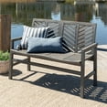 thumbnail image 6 of Outdoor Chevron Love Seat - Grey Wash, 6 of 7