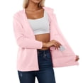 thumbnail image 3 of CAIXIA Post Mastectomy Shirts with Drain Pockets Soft Long Sleeve Zip Up Shirts Clothing, 3 of 9