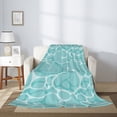 thumbnail image 2 of Throw Blanket for Couch Sofa and Bed, Turquoise Sea Water Surface Super Soft Plush Throw Blanket, Fuzzy Cuteness Comfy Warm Washable Flannel Blanket & Throws for All Season 60"x50", 2 of 5