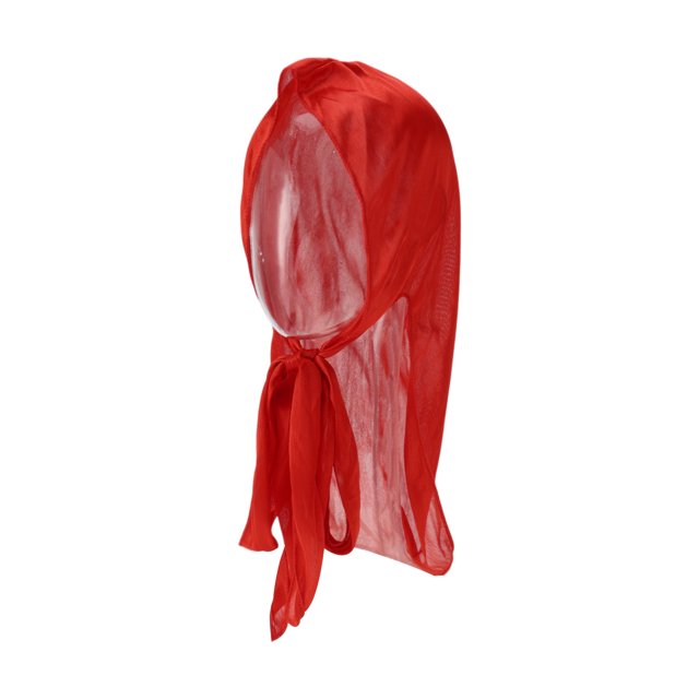 Gorra de ciclismo Unique Bargains, absorción de sudor y humedad, transpirable, protección del cuello, forro de casco, tela de seda imitación, roja, 28x100cm, 1 Pc