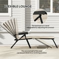 thumbnail image 3 of CoSoTower Chaise Longue Pliable, Chaise Longue de Patio Inclinable avec Dossier Réglable à 6 Positions, Beige, 3 of 7
