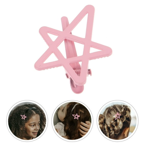 OFFIGAM Set of 6 Kawaii Star Hair Clips for Women and Girls, Cute Decorative Hair Accessories for Parties, Daily Wear, and
