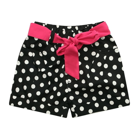 Richie House Girls' Sweet Polka Dot Shorts with Belt RH1760
