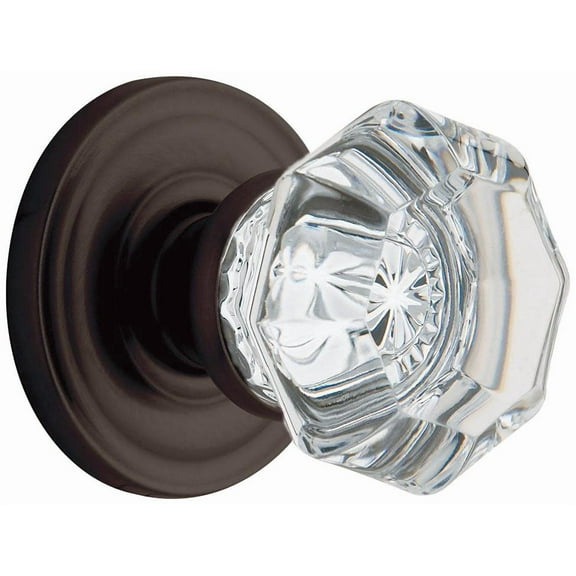 Baldwin 5080.102.PASS Filmore Oil-Rubbed Bronze Hall/Closet Crystal Knob