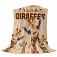 thumbnail image 6 of Giraffe Blanket Soft Cozy Warm Throw Blanket for Couch, Plush Fuzzy Flannel Fleece Blankets for Sofa, Red Love Heart Farmhouse Animals Bed Blankets Lightweight Gifts for Women, 32"x48", 6 of 9