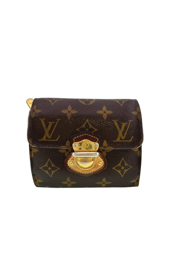 Pre-Owned LOUIS VUITTON M60211 Portefeuille Joy Compact Monogram Tri-fold Wallet, Brown