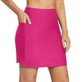 thumbnail image 1 of GPOECD Short de Planche pour Femmes, Jupe de Bain Taille Haute avec Short Intégré, Style Robe, Bas de Maillot pour Femmes, Rose Vif, TTG, 1 of 7