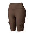 thumbnail image 2 of High Waist Cargo Biker Shorts For Women Summer Fall Tummy Control Athletic Workout Yoga Shorts, S-XXL, 2 of 6