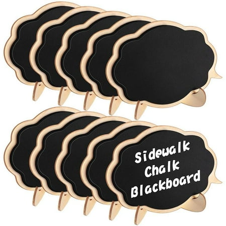 Chalkboard In Kitchen 10 PCS Mini Thicker Chalkboards Signs, Kitchen Message Memo String Hanging Reusable Chalkboard Blackboard ()