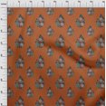 thumbnail image 3 of oneOone Polyester Lycra Fabric Leaves & Floral Block Printed Craft Fabric BTY 56 Inch Wide, 3 of 5
