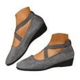 thumbnail image 1 of Mepaouo Ballerines à Talon Compensé Bas pour Femmes, Style Mary Jane, Mariage, Fête, Décontracté, Affaires, Escarpins, 1 of 7