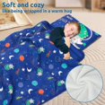 thumbnail image 2 of Safotad Tapete para la siesta para niños pequeños con almohada extraíble y manta de felpa - 54" x 33" para niños de 3 a 6 años - Saco de dormir suave para niños pequeños - Diseño enrollable ideal para, 2 of 5